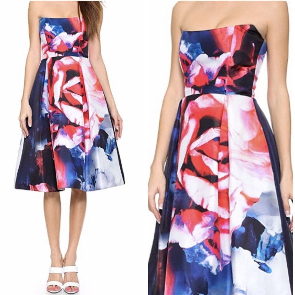 NICHOLAS Thermo Silk Strapless Ball Dress